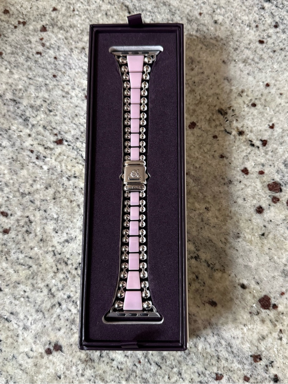Smart Caviar  Pink Ceramic and Stainless Steel Watch Bracelet-42-49mm from Lagos